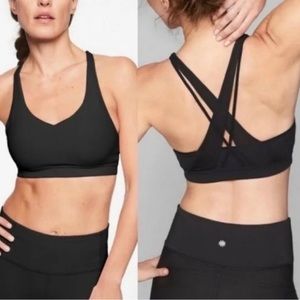 Athleta Transcendence Sports Bra sz Small Black